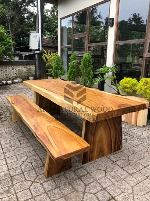 meja minimalis kayu trembesi-meja makan minimalis kayu-meja kayu trembesi-meja kayu besar