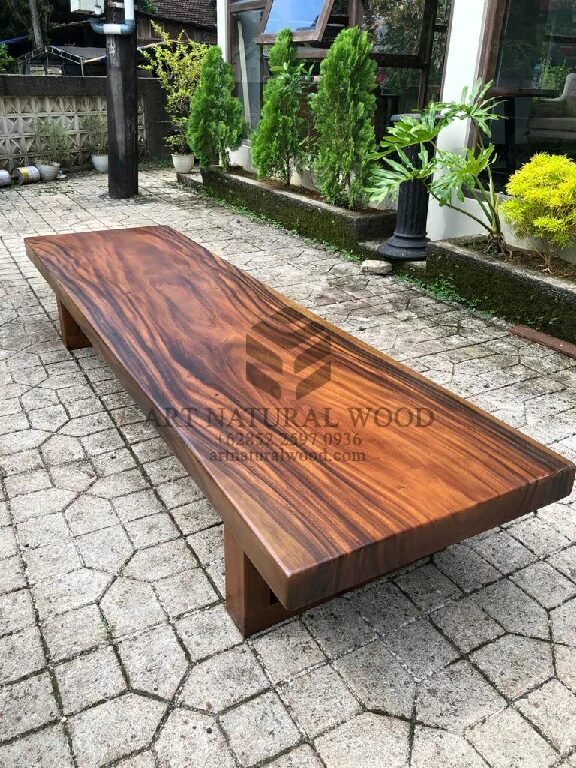 meja panjang kayu trembesi-meja tamu kayu trembesi-coffee table