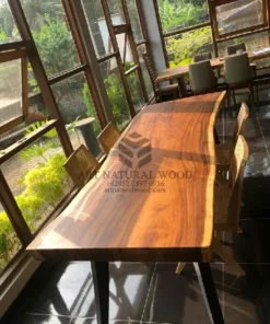 meja makan minimalis 4 kursi-meja makan trembesi-meja kayu trembesi-meja kayu besar