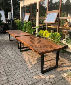 meja trembesi-meja trembesi desain minimalis-meja makan kayu trembesi minimalis