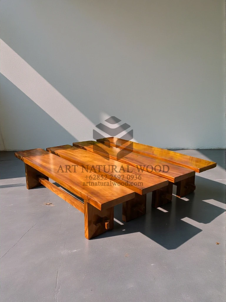 bangku kayu panjang-bangku panjang kayu-bangku minimalis kayu trembesi