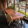 meja makan minimalis 4 kursi-meja makan trembesi-meja kayu trembesi-meja kayu besar