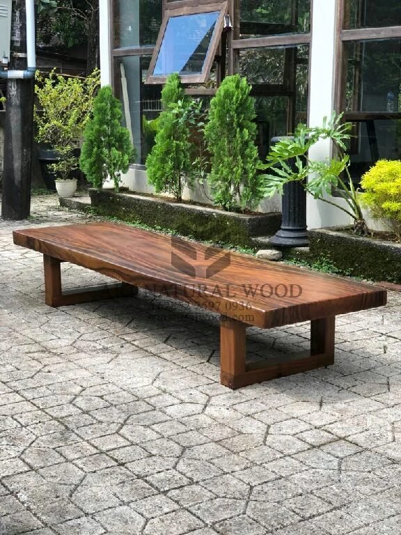 meja panjang kayu trembesi-meja tamu kayu trembesi-coffee table