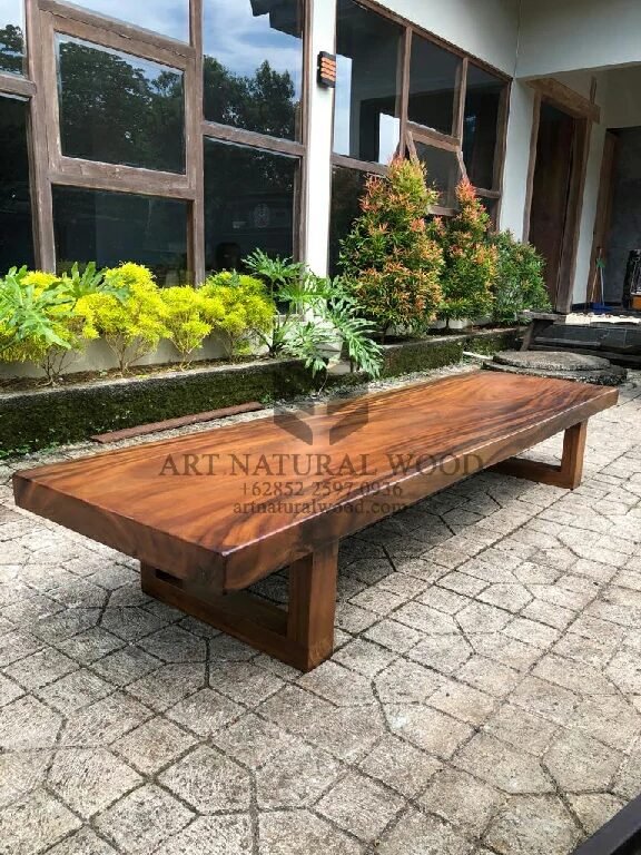 meja panjang kayu trembesi-meja tamu kayu trembesi-coffee table