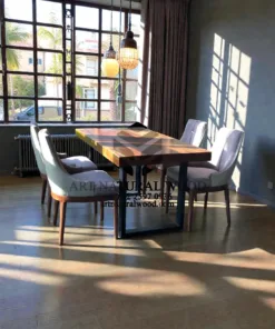 meja cafe minimalis-meja cafe kayu solid-meja kayu solid-kursi makan mewah