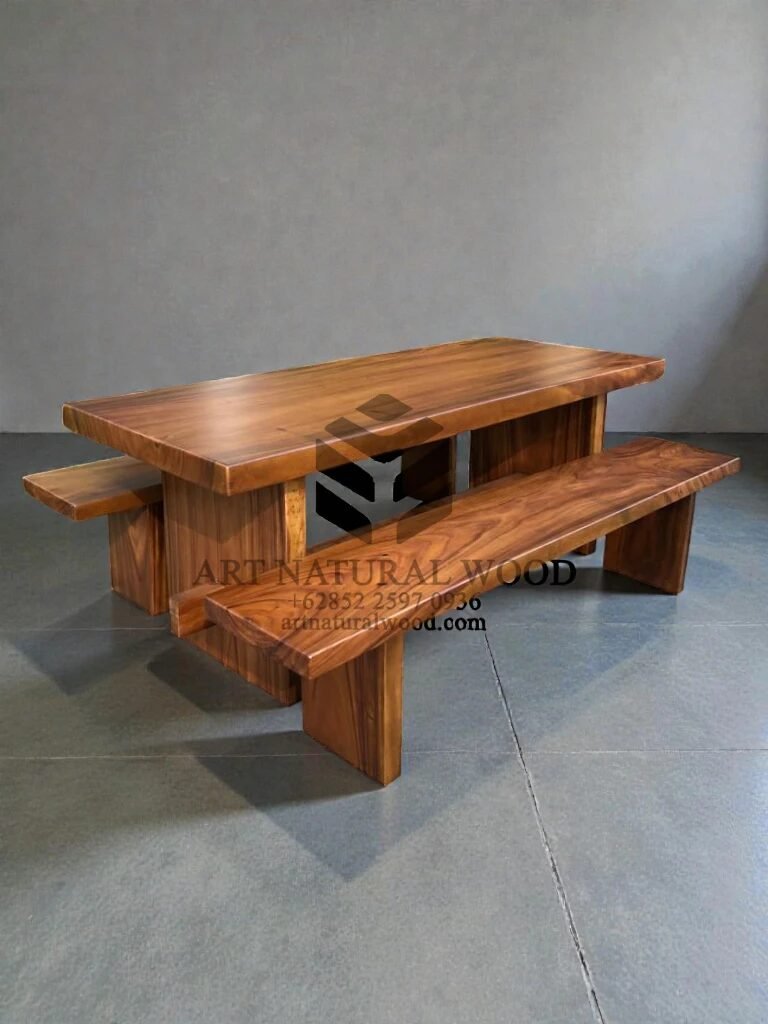 MEJA CAFE OUTDOOR KAYU TREMBESI MINIMALIS