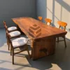 meja makan 6 kursi-meja kayu besar-set meja makan-meja makan minimalis-meja makan kayu trembesi