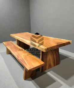 meja minimalis kayu trembesi-meja makan minimalis kayu-meja kayu trembesi-meja kayu besar
