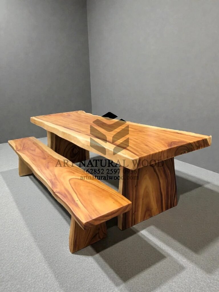 meja minimalis kayu trembesi-meja makan minimalis kayu-meja kayu trembesi-meja kayu besar