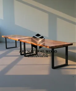 meja trembesi-meja trembesi desain minimalis-meja makan kayu trembesi minimalis