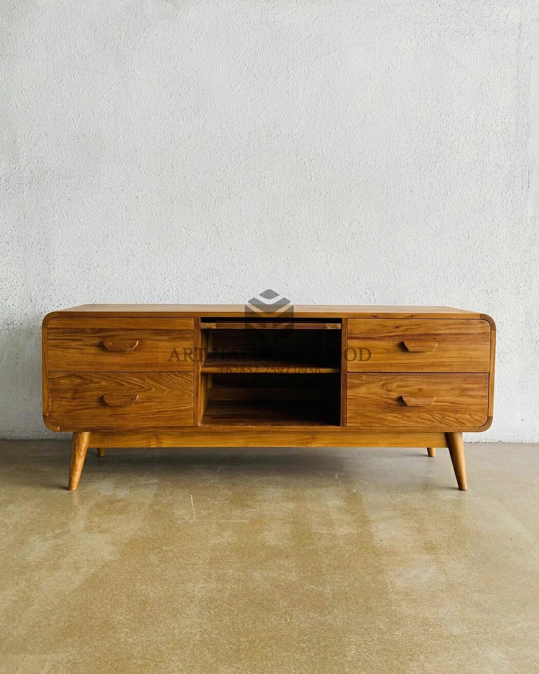 meja tv minimalis kayu jati-bufet tv minimalis kayu jati