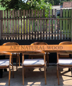 dining set minimalis kayu jati solid-meja makan minimalis 6 kursi
