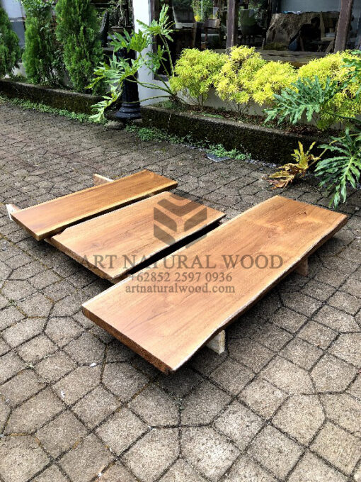 kayu jati solid untuk top meja-papan kayu jati utuh-kayu jati besar