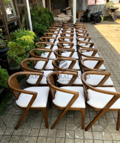 kursi cafe minimalis kayu jati solid-kursi makan minimalis kayu jati solid