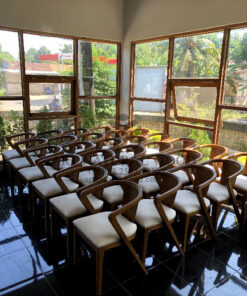 kursi cafe minimalis kayu jati solid-kursi makan minimalis kayu jati solid