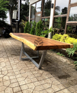 meja rapat kantor kayu besar trembesi solid-meja meeting kantor dari kayu
