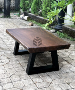coffee table minimalis ruang tamu kayu trembesi-meja tamu kecil