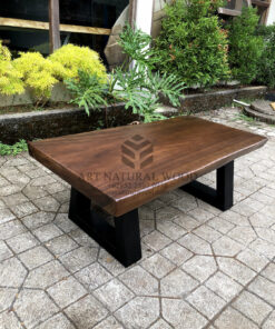 coffee table minimalis ruang tamu kayu trembesi-meja tamu kecil