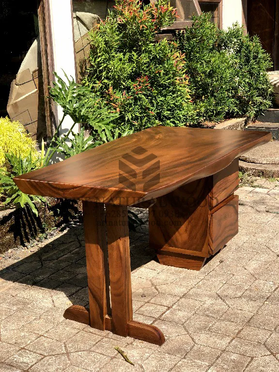 meja kerja kayu solid trembesi minimalis-meja kantor kayu solid trembesi minimalis