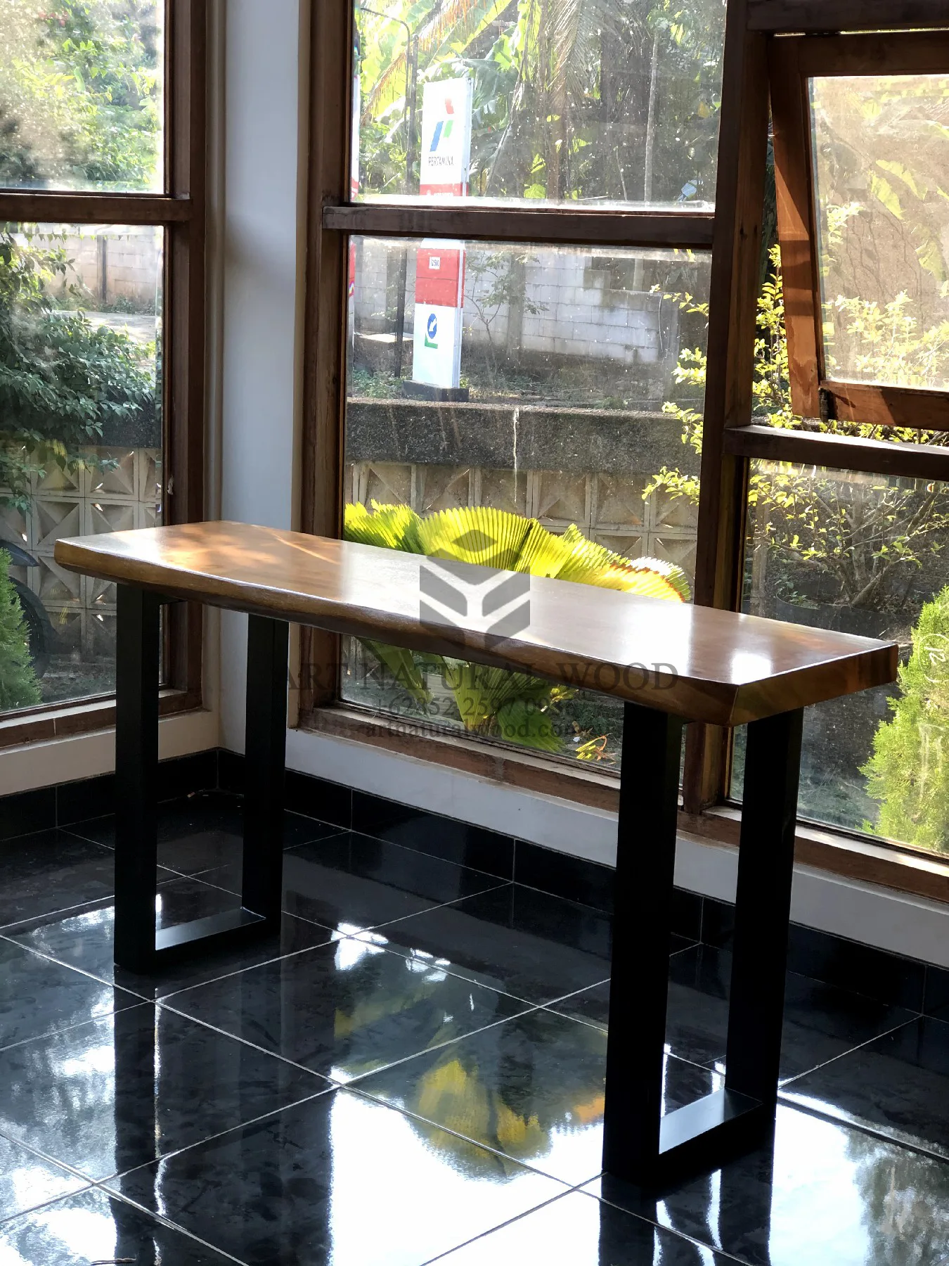 meja hias ruang tamu minimalis kayu solid-meja konsul ruang tamu-console table minimalis