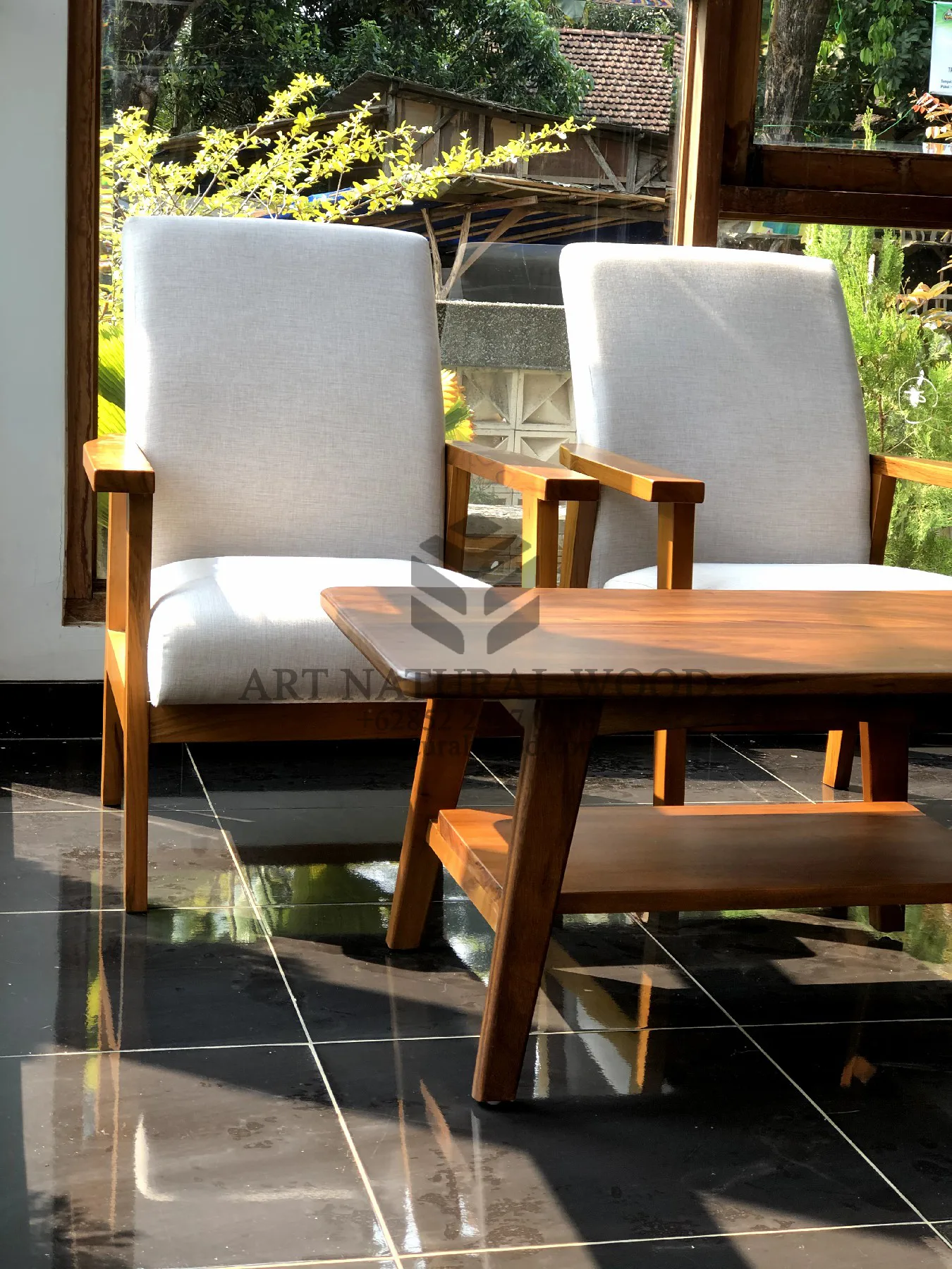 kursi minimalis ruang tamu kayu jati solid-kursi sofa ruang tamu