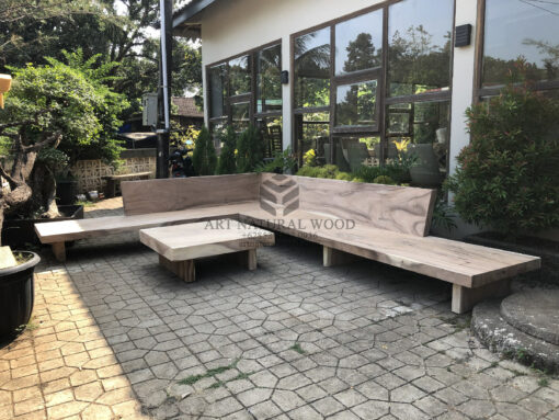 sofa cafe panjang kayu trembesi solid-sofa leter l besar-sofa outdoor besar