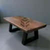 coffee table minimalis ruang tamu kayu trembesi-meja tamu kecil