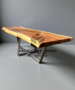 meja rapat kantor kayu besar trembesi solid-meja meeting kantor dari kayu