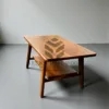 meja ruang tamu minimalis kecil kayu jati solid