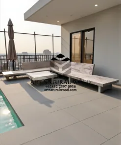 sofa cafe panjang kayu trembesi solid-sofa leter l besar-sofa outdoor besar