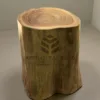 stool kayu bulat alami kayu trembesi-stool batang kayu