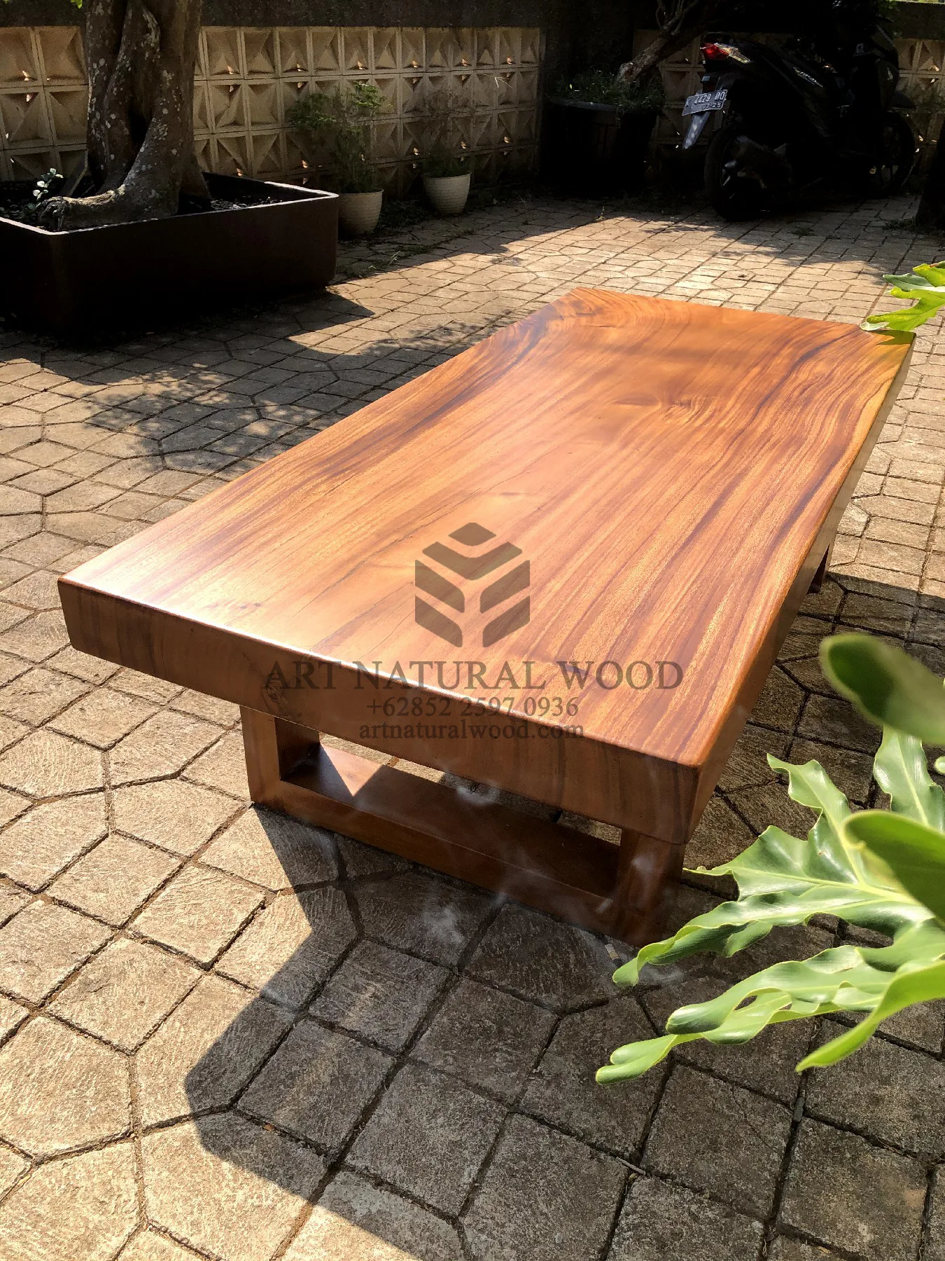 meja sofa minimalis kayu trembesi solid