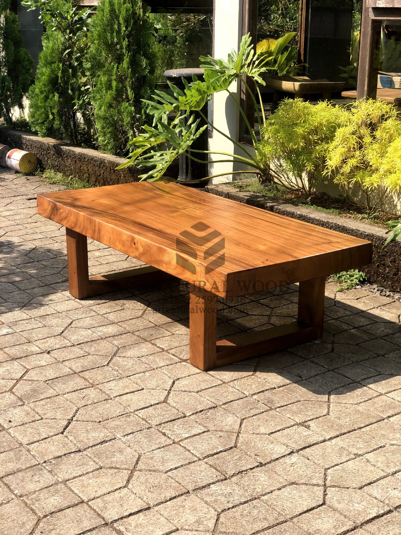 meja sofa minimalis kayu trembesi solid