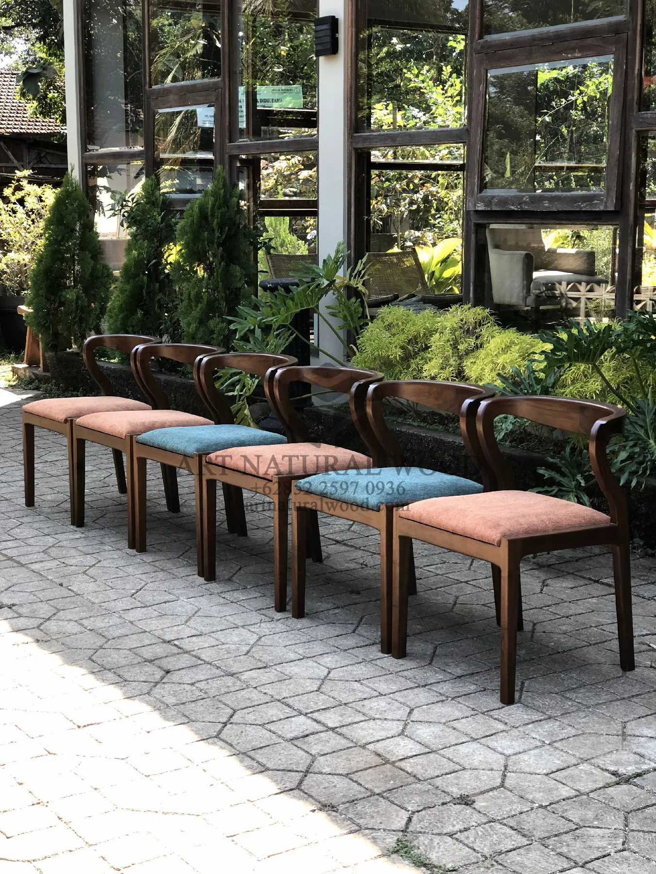 kursi makan modern kayu jati solid-kursi cafe minimalis modern