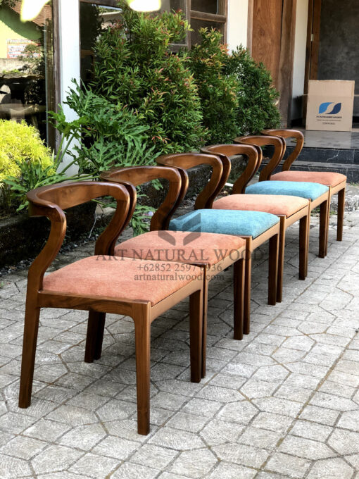 kursi makan modern kayu jati solid-kursi cafe minimalis modern