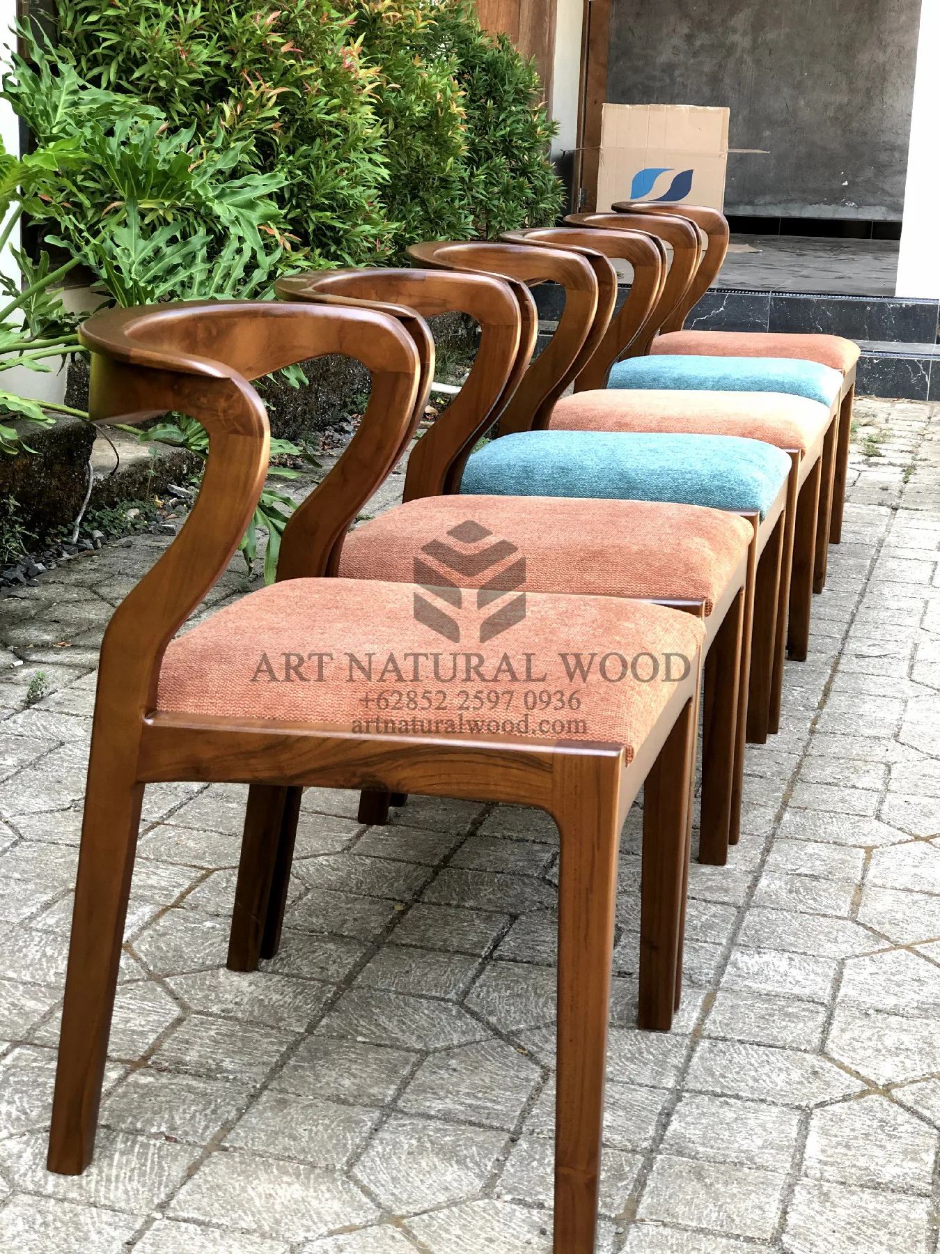 kursi makan modern kayu jati solid-kursi cafe minimalis modern
