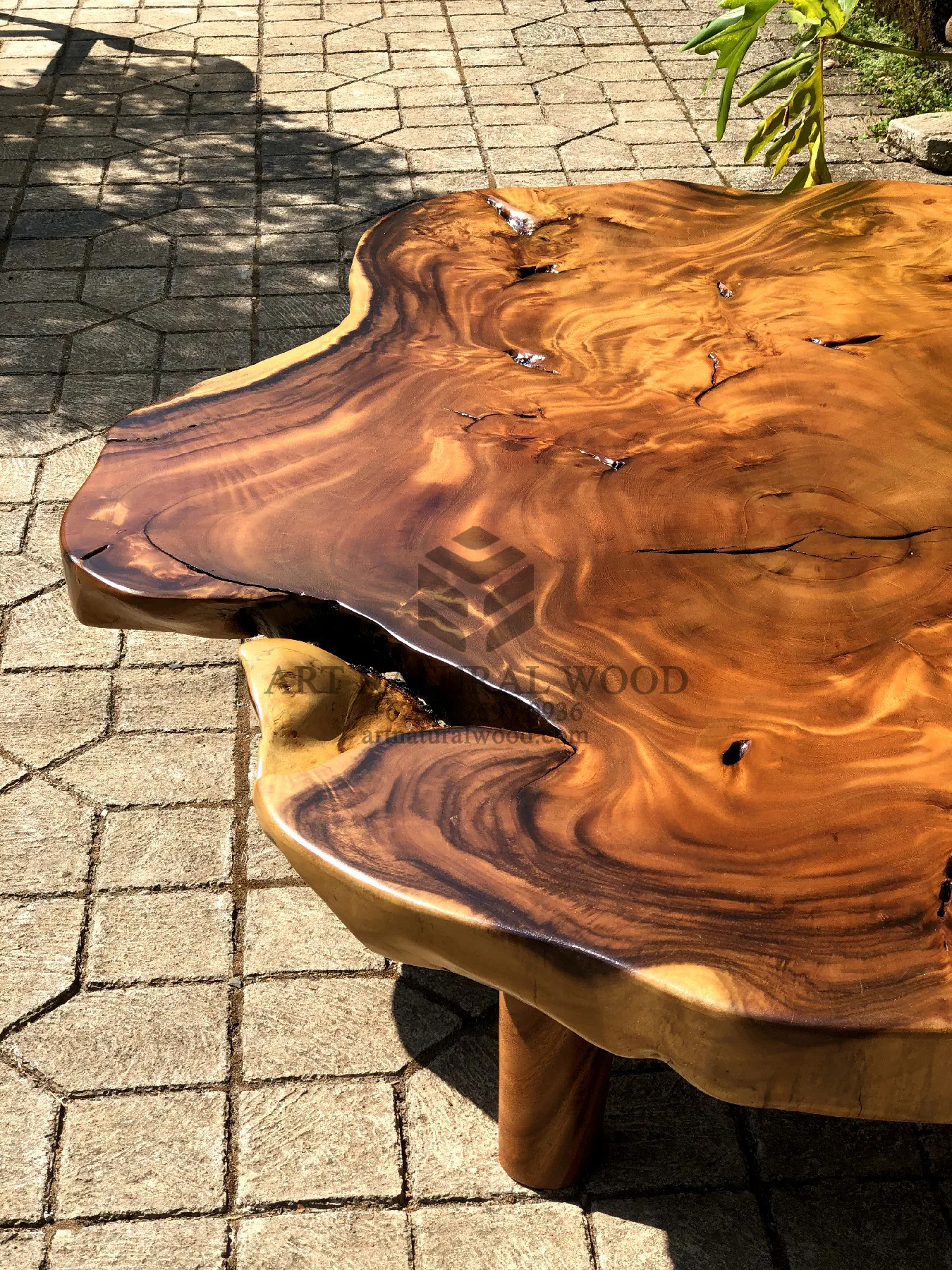 coffee table kayu antik trembesi solid-meja sofa kayu natural alami