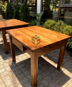 meja makan laci minimalis modern kayu jati
