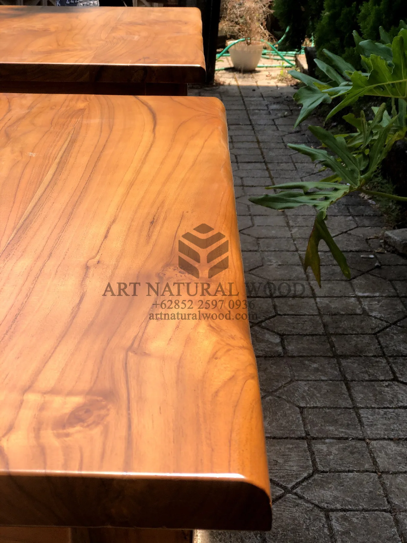 meja makan laci minimalis modern kayu jati