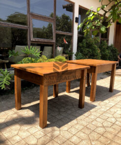 meja makan laci minimalis modern kayu jati