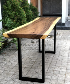 meja konsol minimalis ruang tamu kayu trembesi solid-console table minimalis