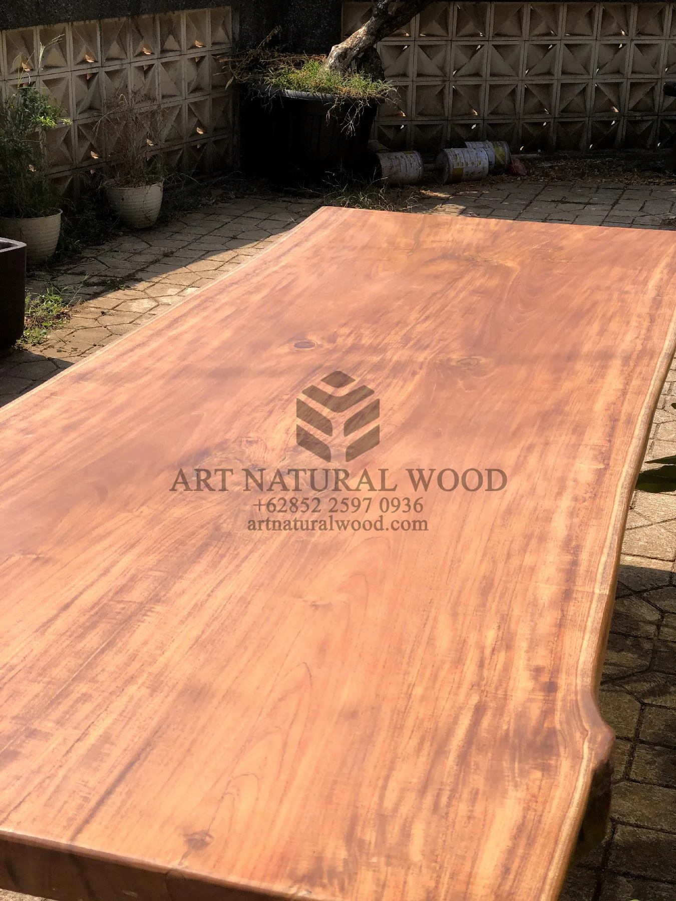 meja minimalis kayu jati solid besar-meja kayu jati besar
