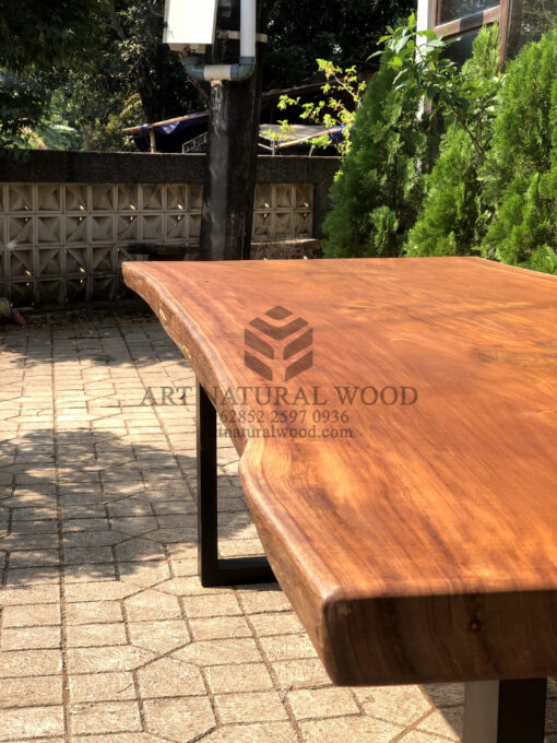 meja minimalis kayu jati solid besar-meja kayu jati besar