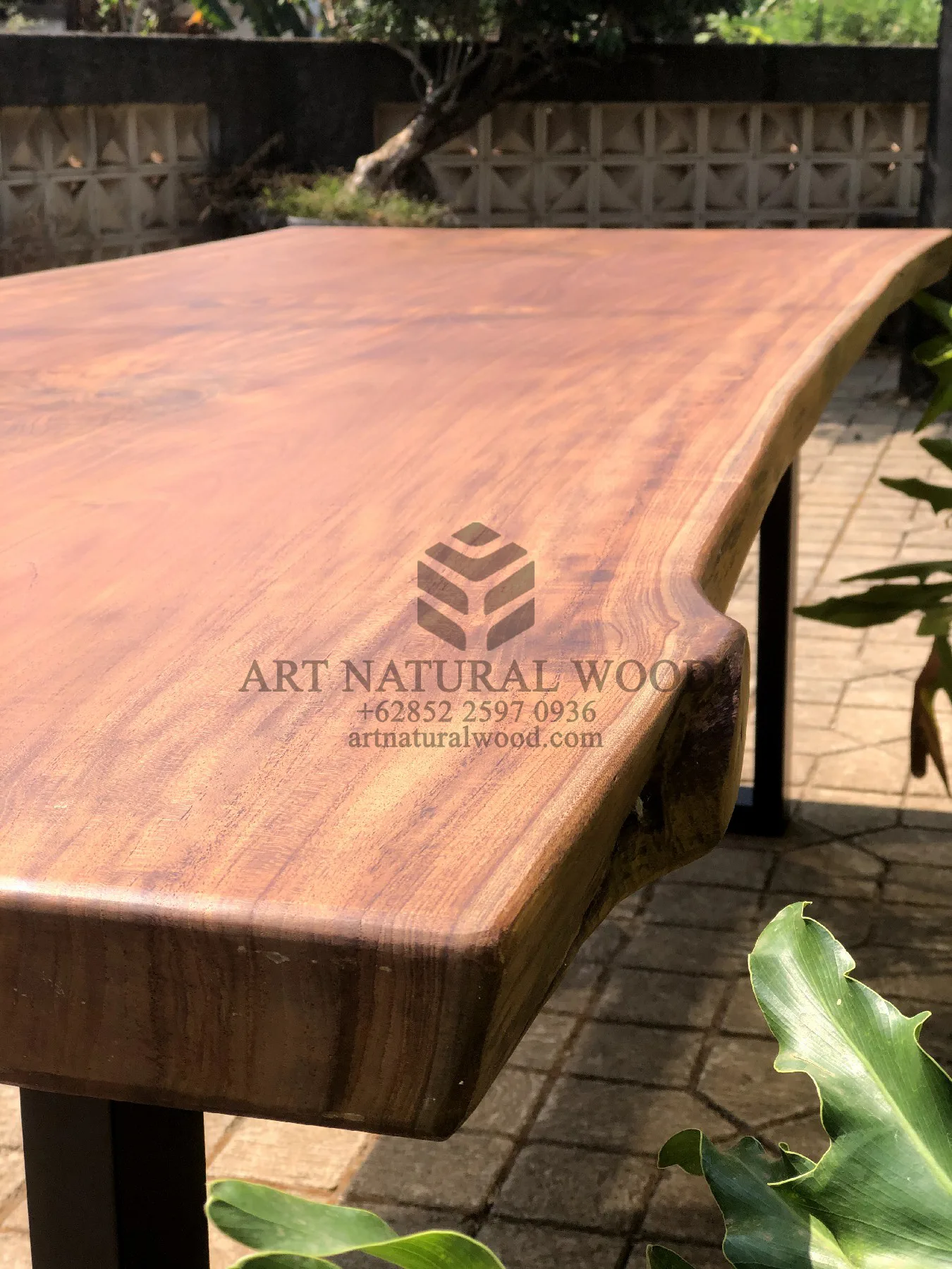 meja minimalis kayu jati solid besar-meja kayu jati besar