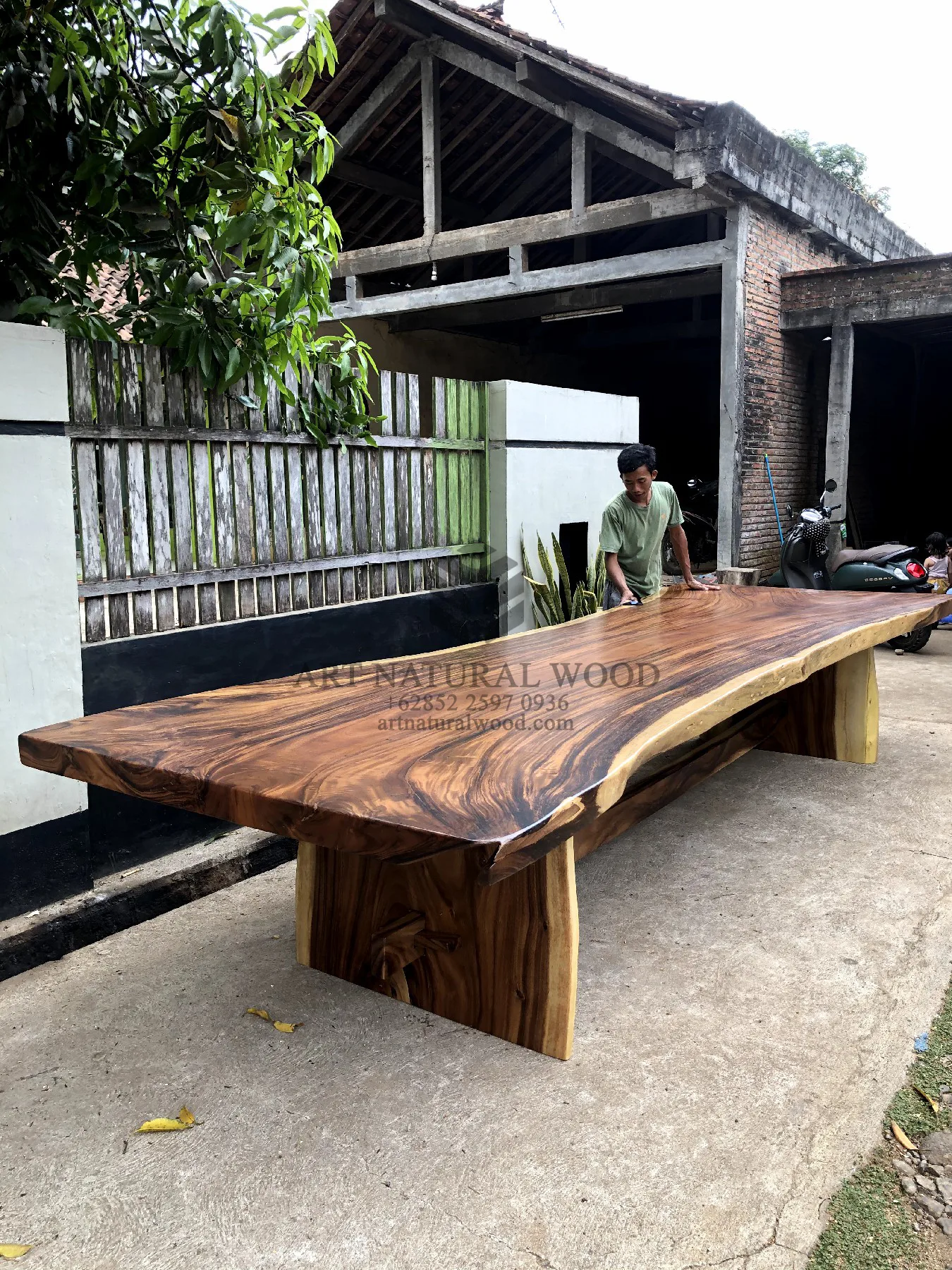 MEJA MEETING KANTOR KAYU BESAR 4 METER - Image 3