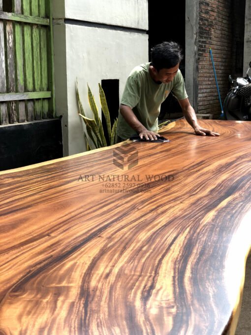 meja meeting kantor kayu besar 4 meter-meja rapat 4 meter