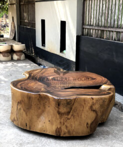 meja tamu kayu alami-natural wood coffee table