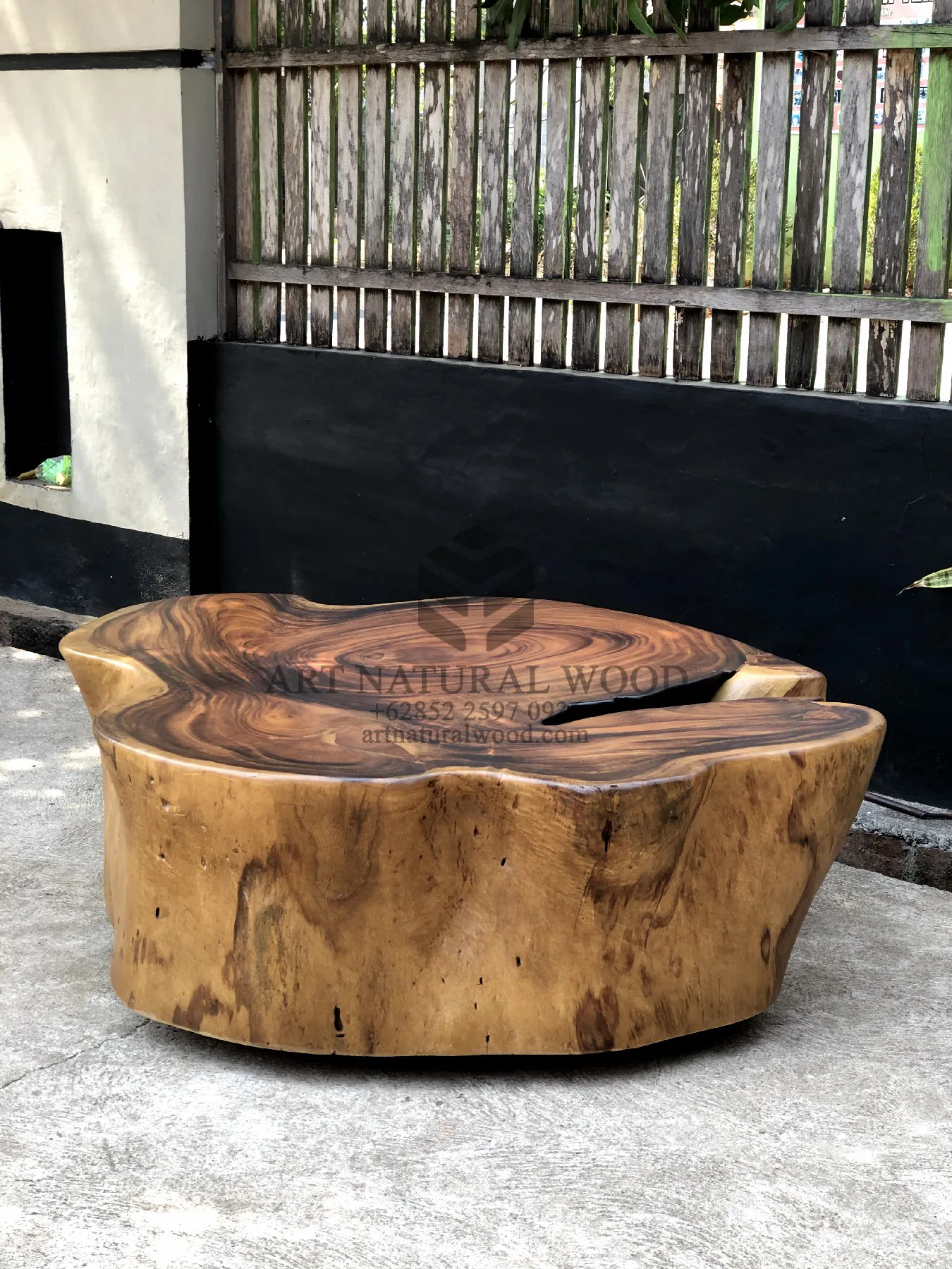 meja tamu kayu alami-natural wood coffee table