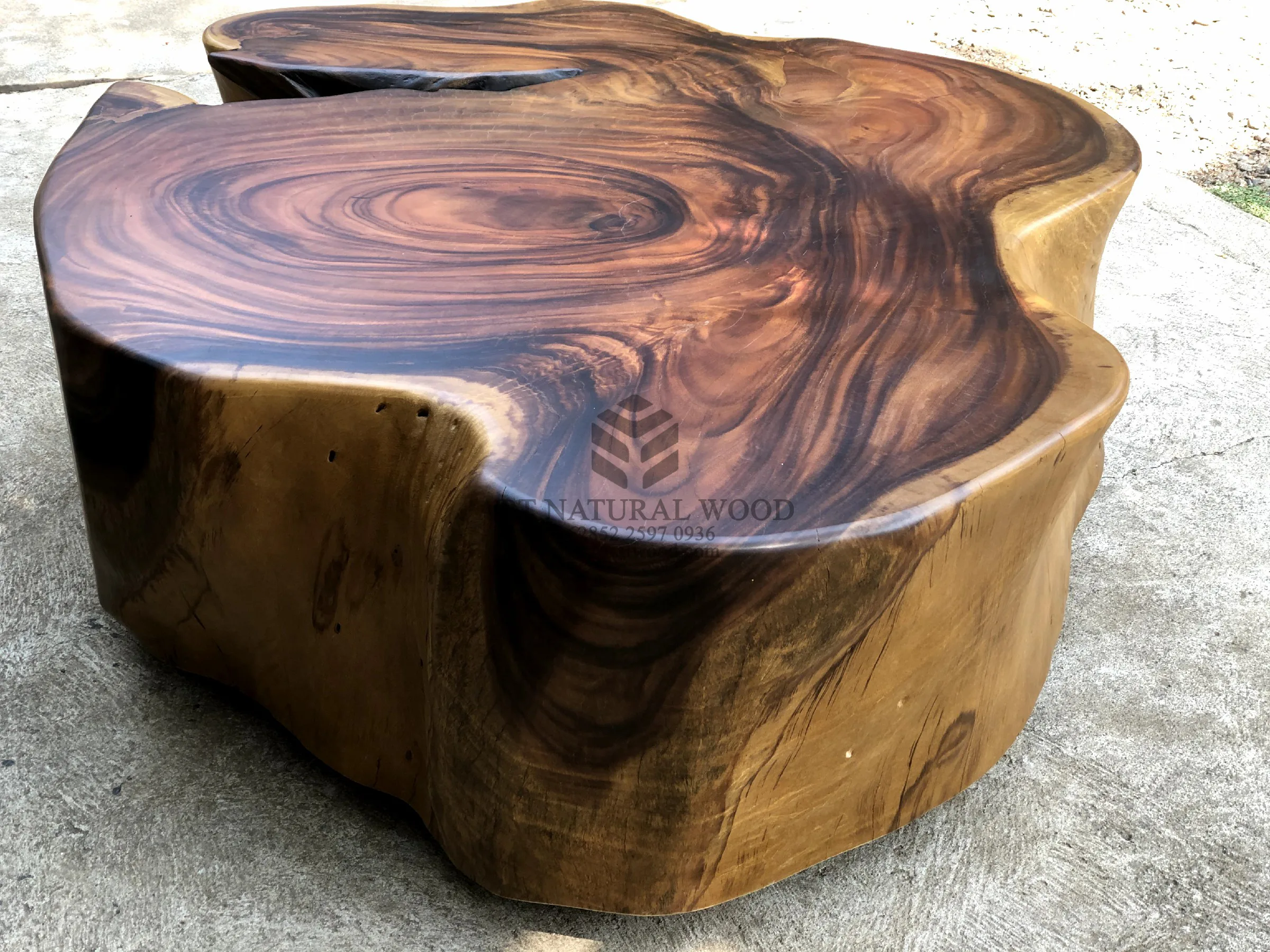 meja tamu kayu alami-natural wood coffee table