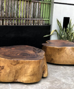 meja tamu kayu alami-natural wood coffee table